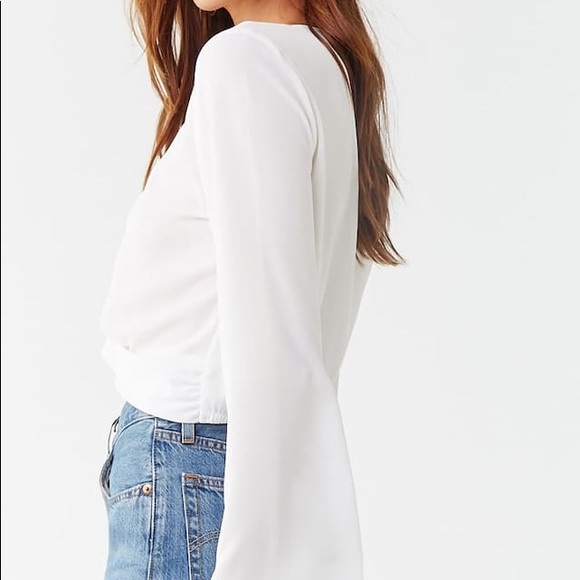 NEW Twist Hem Crop Top -Oatmeal - Picture 4 of 5